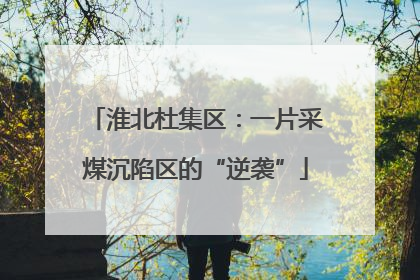 淮北杜集区：一片采煤沉陷区的“逆袭”