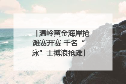 温岭黄金海岸抢滩赛开赛 千名“泳”士搏浪抢滩