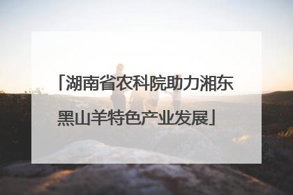 湖南省农科院助力湘东黑山羊特色产业发展