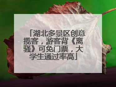 湖北多景区创意揽客，游客背《离骚》可免门票，大学生通过率高