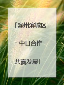 滨州滨城区：中日合作 共赢发展