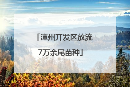 漳州开发区放流7万余尾苗种