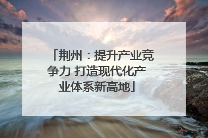 荆州：提升产业竞争力 打造现代化产业体系新高地