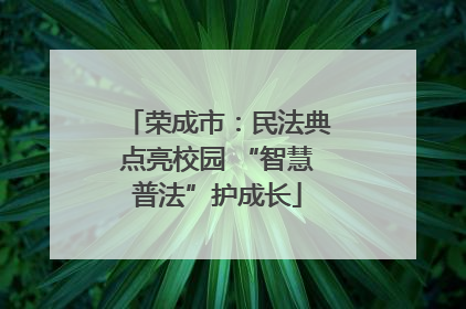 荣成市：民法典点亮校园 “智慧普法”护成长