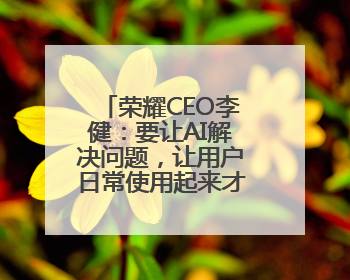 荣耀CEO李健：要让AI解决问题，让用户日常使用起来才能释放潜力