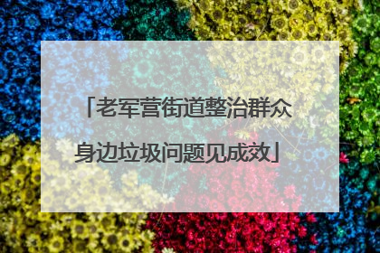 老军营街道整治群众身边垃圾问题见成效