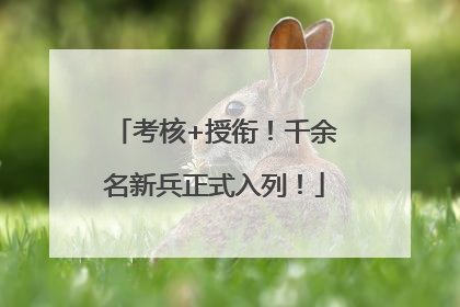 考核+授衔！千余名新兵正式入列！