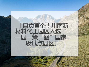 自贡首个！川南新材料化工园区入选“一园一策一图”国家级试点园区
