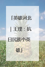英雄河北｜王璞：抗日民族小英雄