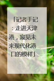 记者手记：走进天津港，窥见未来现代化港口的模样