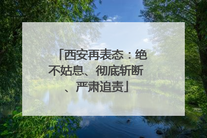 西安再表态：绝不姑息、彻底斩断、严肃追责