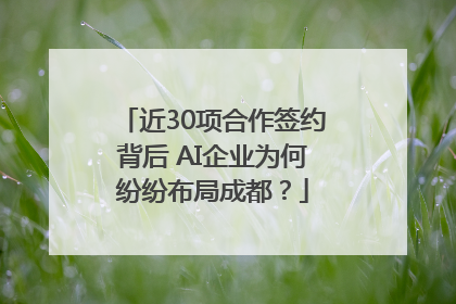 近30项合作签约背后 AI企业为何纷纷布局成都？
