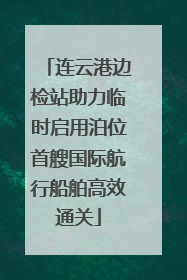 连云港边检站助力临时启用泊位首艘国际航行船舶高效通关