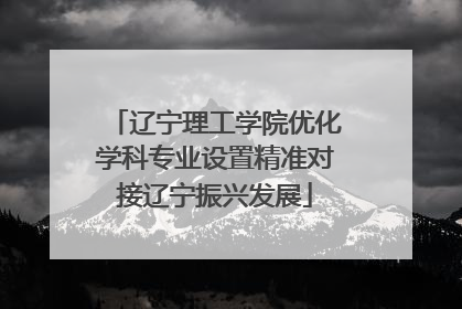 辽宁理工学院优化学科专业设置精准对接辽宁振兴发展