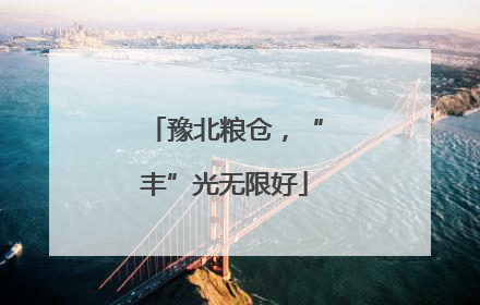 豫北粮仓，“丰”光无限好