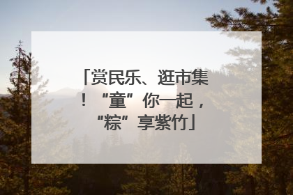 赏民乐、逛市集！“童”你一起，“粽”享紫竹
