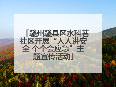 赣州赣县区水科巷社区开展“人人讲安全 个个会应急”主题宣传活动