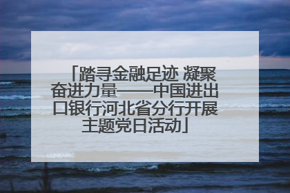 踏寻金融足迹 凝聚奋进力量——中国进出口银行河北省分行开展主题党日活动