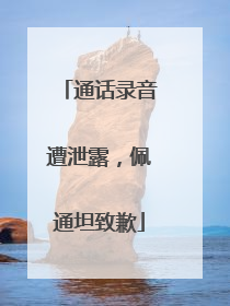 通话录音遭泄露，佩通坦致歉