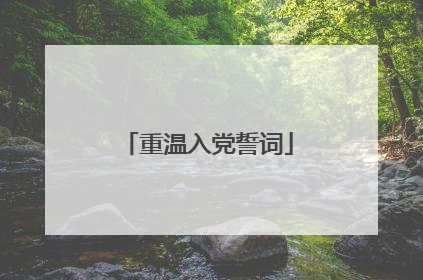 重温入党誓词