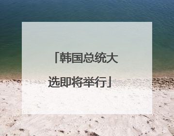韩国总统大选即将举行