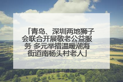 青岛、深圳两地狮子会联合开展敬老公益服务 多元举措温暖潮海街道南杨头村老人