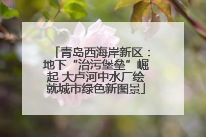 青岛西海岸新区：地下“治污堡垒”崛起 大卢河中水厂绘就城市绿色新图景