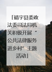 靖宇县委政法委司法局机关积极开展“公共法律服务进乡村”主题活动