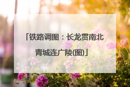 铁路调图：长龙贯南北 青城连广陵(图)