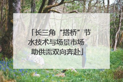 长三角“搭桥”节水技术与场景市场 助供需双向奔赴