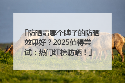 防晒霜哪个牌子的防晒效果好？2025值得尝试：热门红榜防晒！