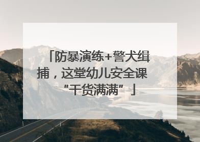 防暴演练+警犬缉捕，这堂幼儿安全课“干货满满”