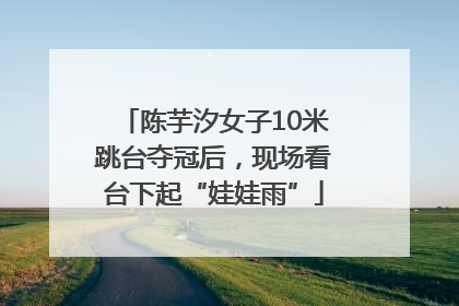 陈芋汐女子10米跳台夺冠后，现场看台下起“娃娃雨”