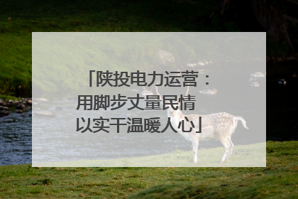 陕投电力运营：用脚步丈量民情 以实干温暖人心