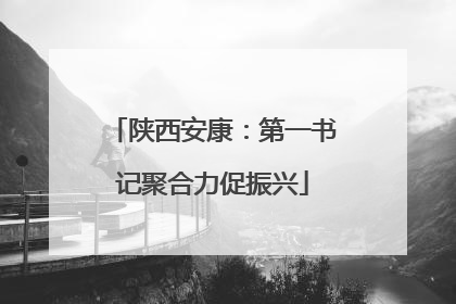 陕西安康：第一书记聚合力促振兴