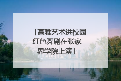 高雅艺术进校园 红色舞剧在张家界学院上演