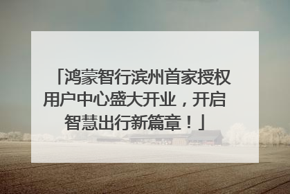 鸿蒙智行滨州首家授权用户中心盛大开业，开启智慧出行新篇章！