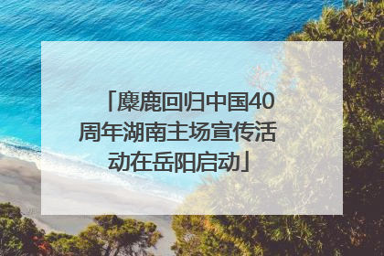 麋鹿回归中国40周年湖南主场宣传活动在岳阳启动