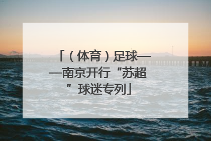 （体育）足球——南京开行“苏超”球迷专列