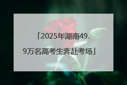 2025年湖南49.9万名高考生奔赴考场