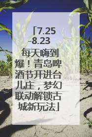 7.25-8.23 每天嗨到爆！青岛啤酒节开进台儿庄，梦幻联动解锁古城新玩法