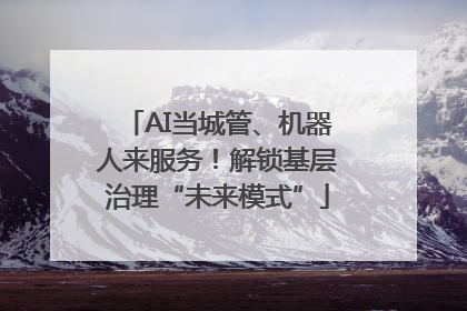 AI当城管、机器人来服务！解锁基层治理“未来模式”
