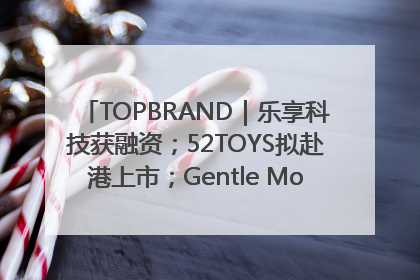 TOPBRAND｜乐享科技获融资；52TOYS拟赴港上市；Gentle Monster合作谷歌；Valentino传播官离职